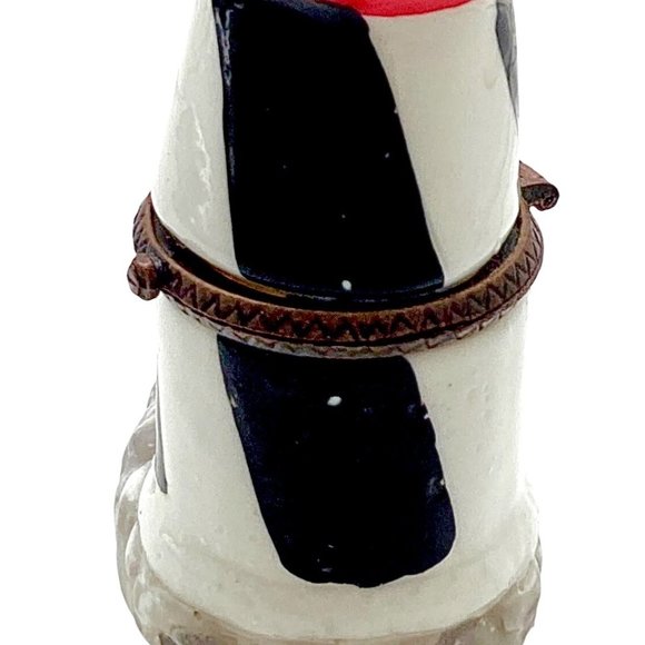 Lighthouse Tower Jewelry Trinket Box, Porcelain Ceramic, Sea Nautical, Vintage - Picture 4 of 12
